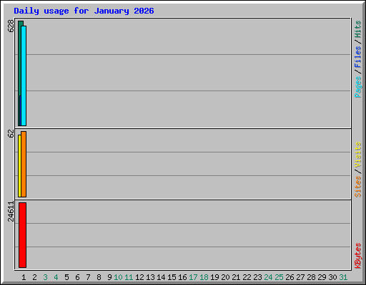 Daily usage for January 2026