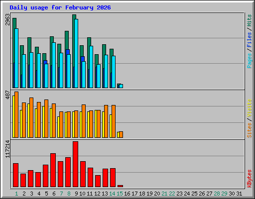 Daily usage for February 2026