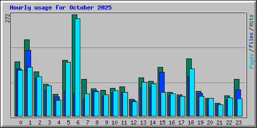 Hourly usage for October 2025